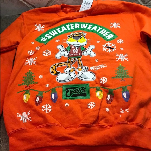 🆕 Cheetos #SweaterWeather Unisex Crew Fleece Sweatshirt - Picture 2 of 6